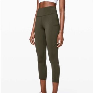 lululemon fast & free high rise crop 23”